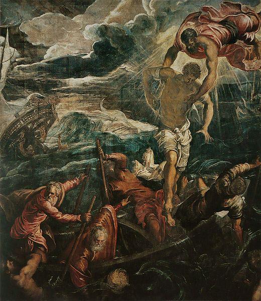 Jacopo Tintoretto San Marco salva un saraceno durante un naufragio France oil painting art